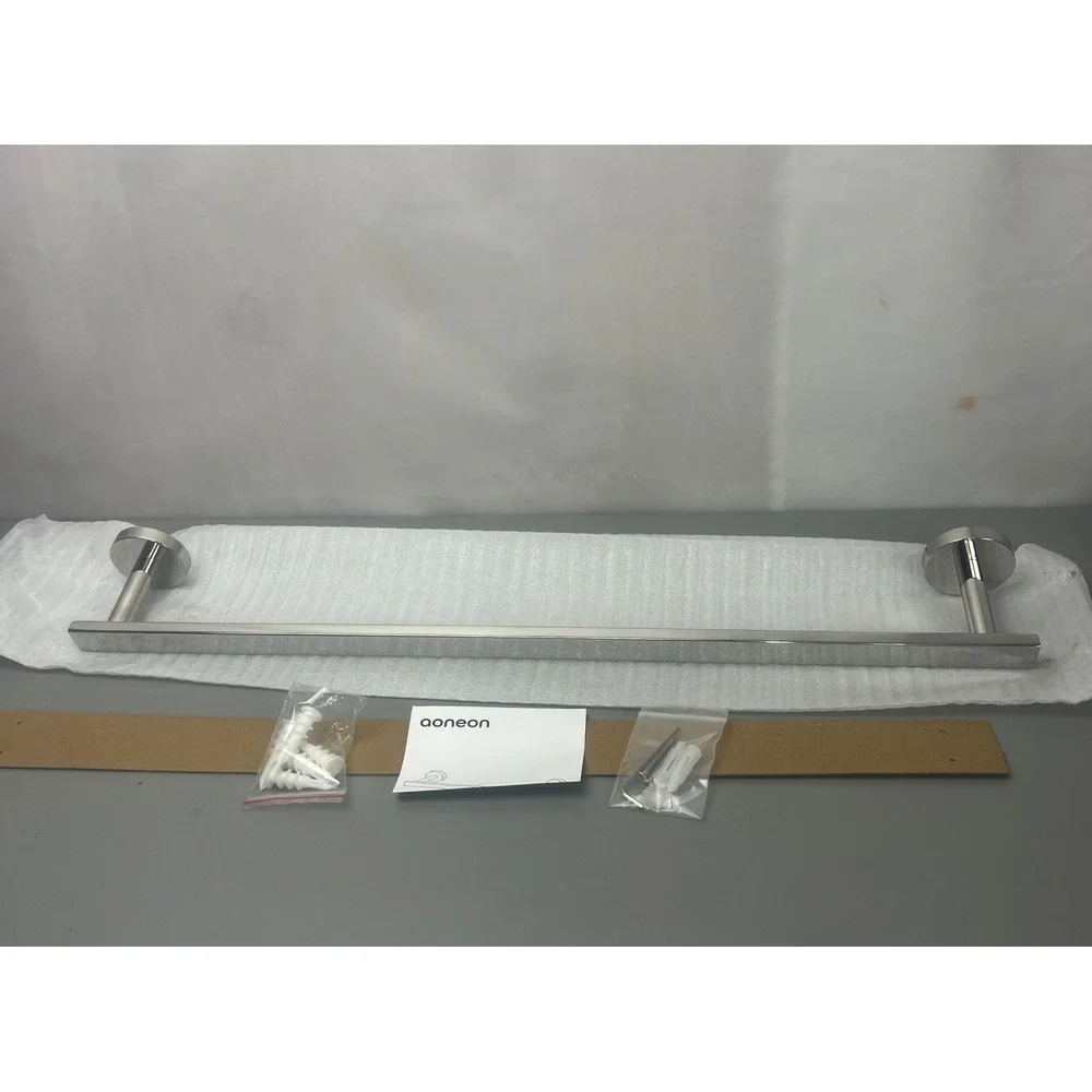 Aoneon 24 Inch Bathroom Towel Bar Polished Chrome Square Wall Mount AN4001CH-L24
